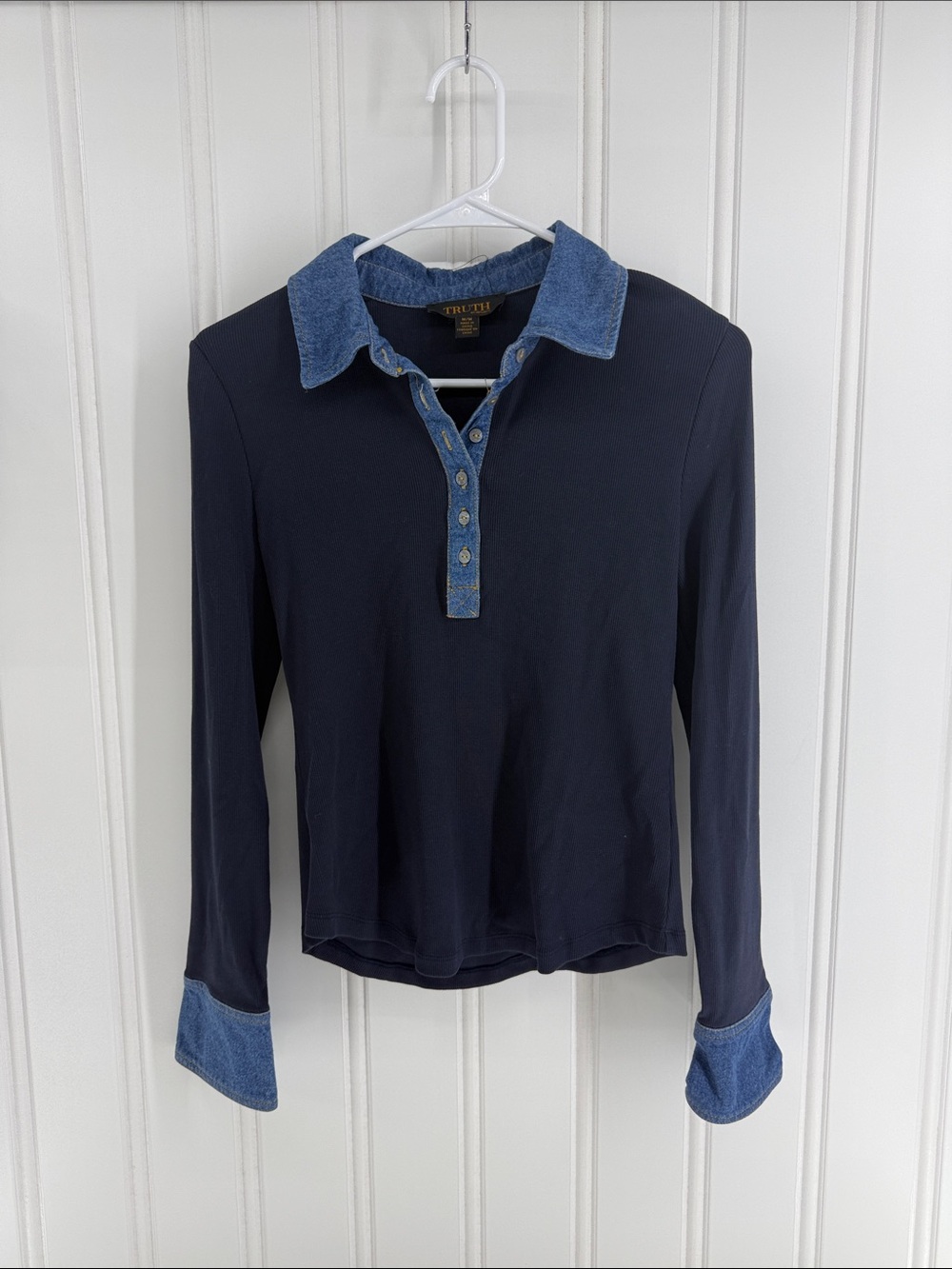 Truth Denim-Trim Navy Polo